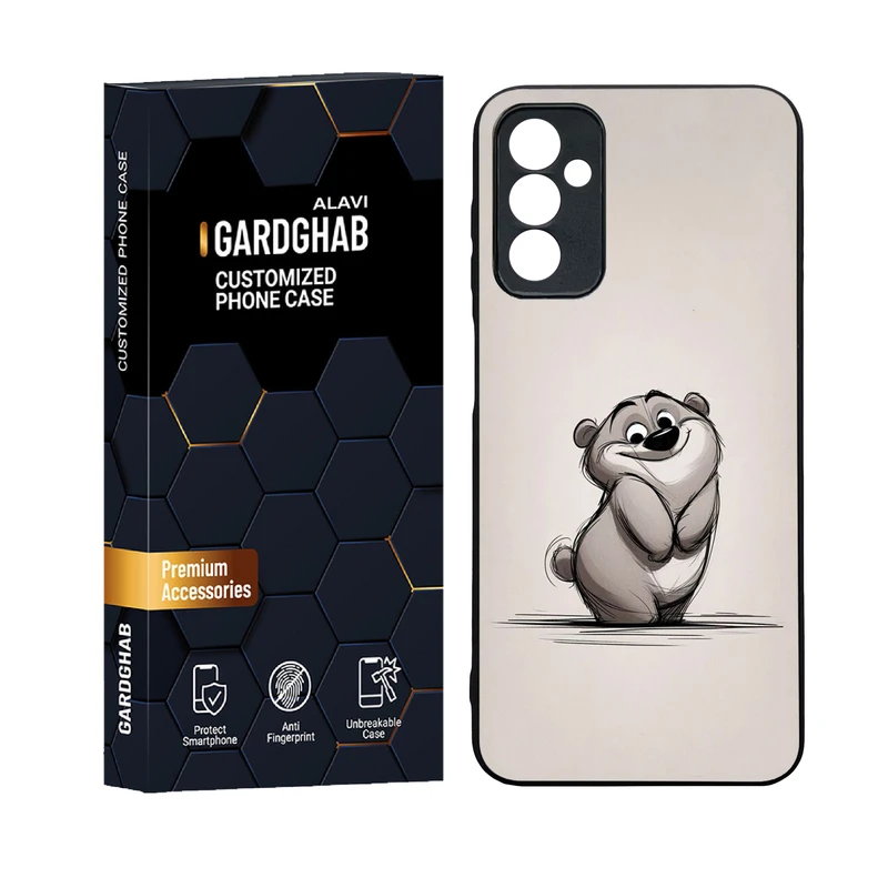 کاور گارد قاب علوی مدل دورژله ای پشت گلس کارتونی و انیمه مناسب برای گوشی موبایل سامسونگ Galaxy M13 4G