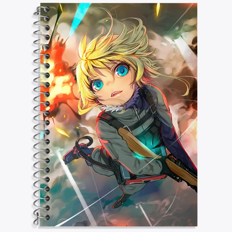 دفتر زبان 50 برگ خندالو مدل دو خط طرح تانیا انیمه یوجو سنکی کد 34640