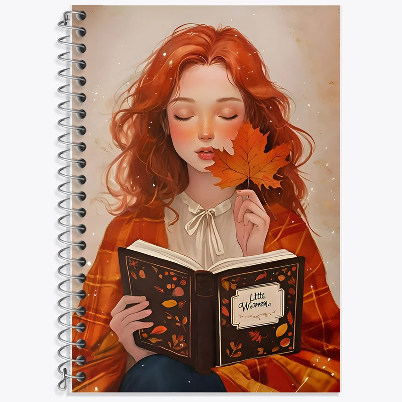 دفتر نت موسیقی 50 برگ خندالو طرح دختر و پاییز کد F6684