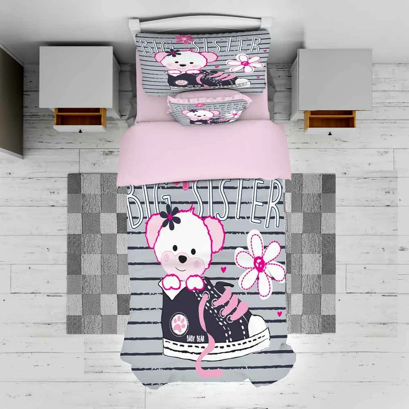 سرویس روتختی مدل خرس کارتونی TXY754 تک نفره 5 تکه