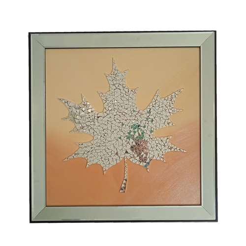 تابلو آینه کاری طرح برگ کد 004