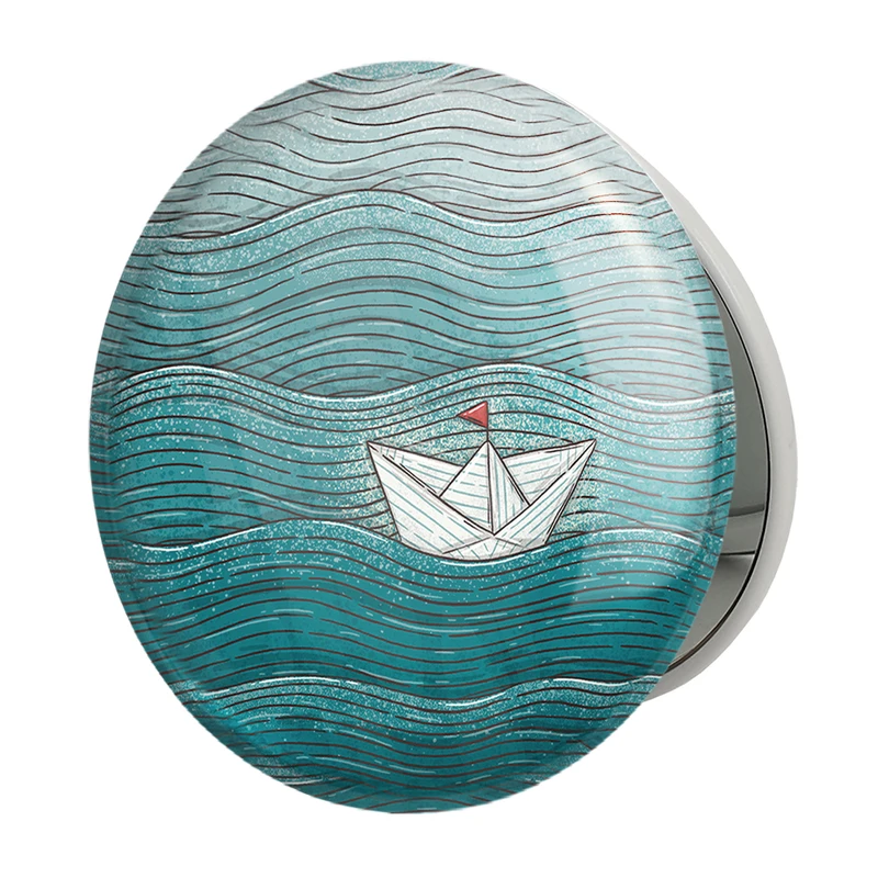 آینه جیبی خندالو طرح قایق مدل تاشو کد 5408 