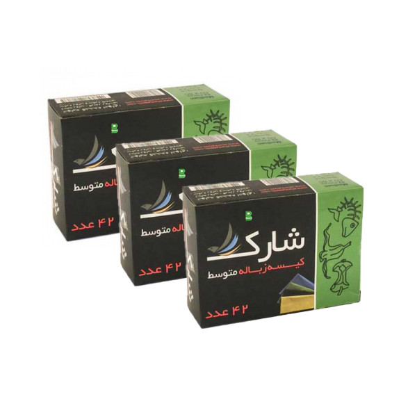کیسه زباله شارک مدل اقتصادی سه بسته 42 عددی