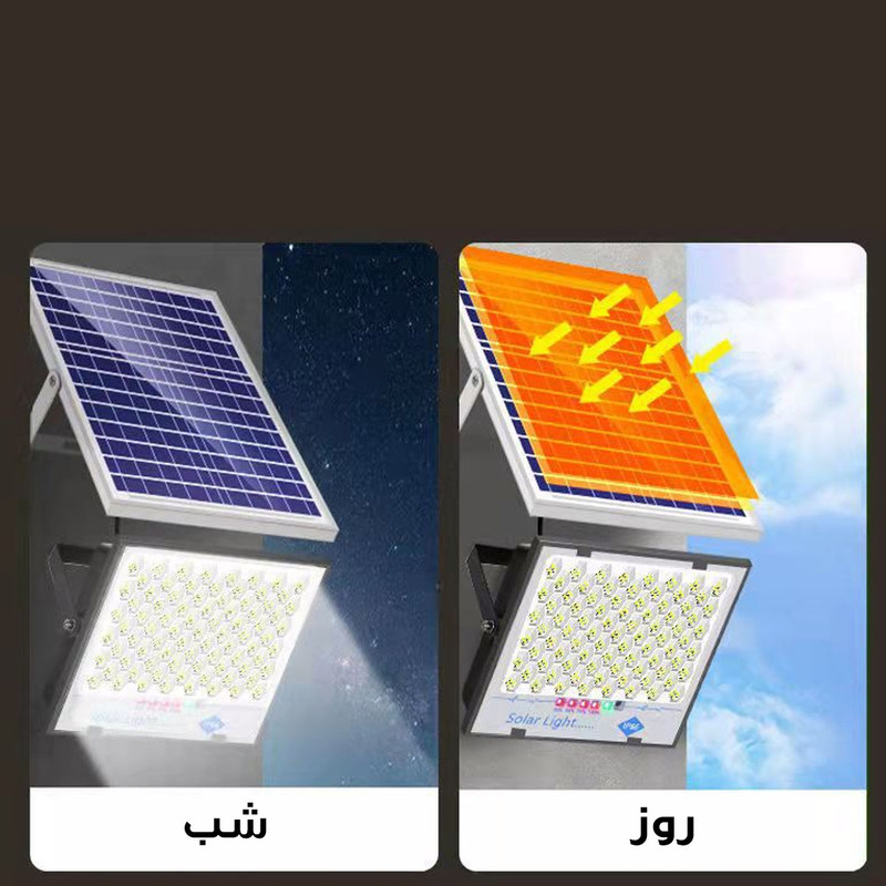 پروژکتور خورشیدی 100 وات مدل 100W-MTX-2 به همراه پنل خورشیدی