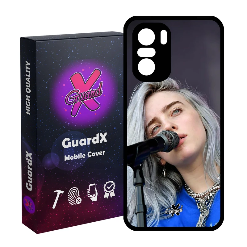 کاور گارد ایکس طرح Billie Eilish مدل Glass10242 مناسب برای گوشی موبایل شیائومی Poco F3/MI 11X/MI 11X Pro/Redmi K40/K40 Pro