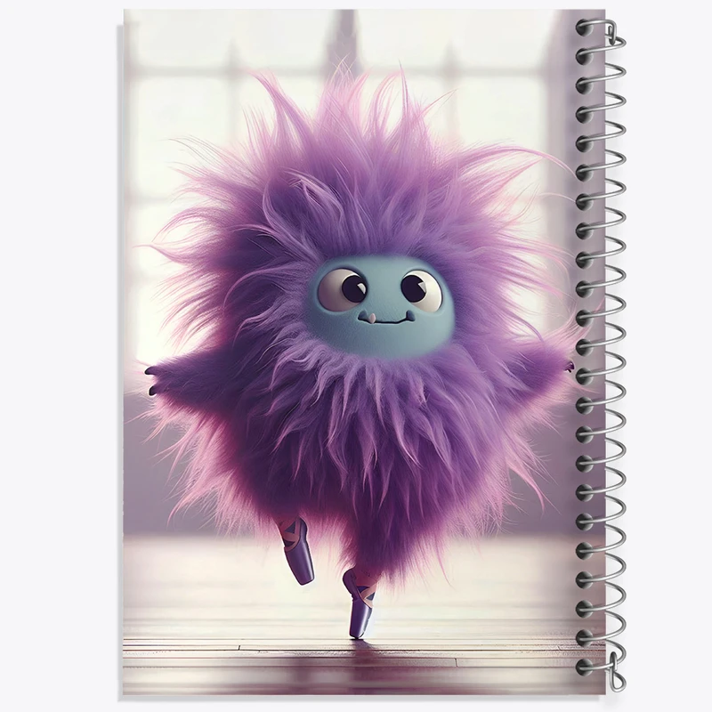 دفتر ژورنال نویسی 50 برگ خندالو مدل نقطه ای طرح هیولای کیوت کد F6420