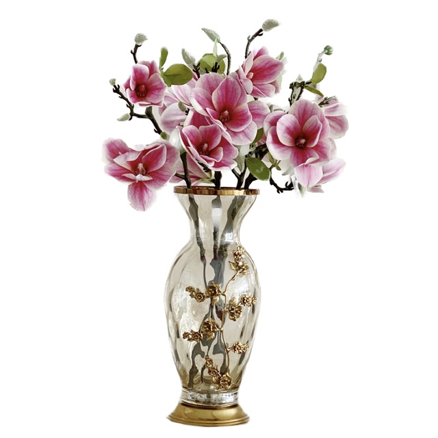 نکته خرید - قیمت روز گلدان به همراه گل مصنوعی مدل مگنولیا درجه یک نداف خرید
