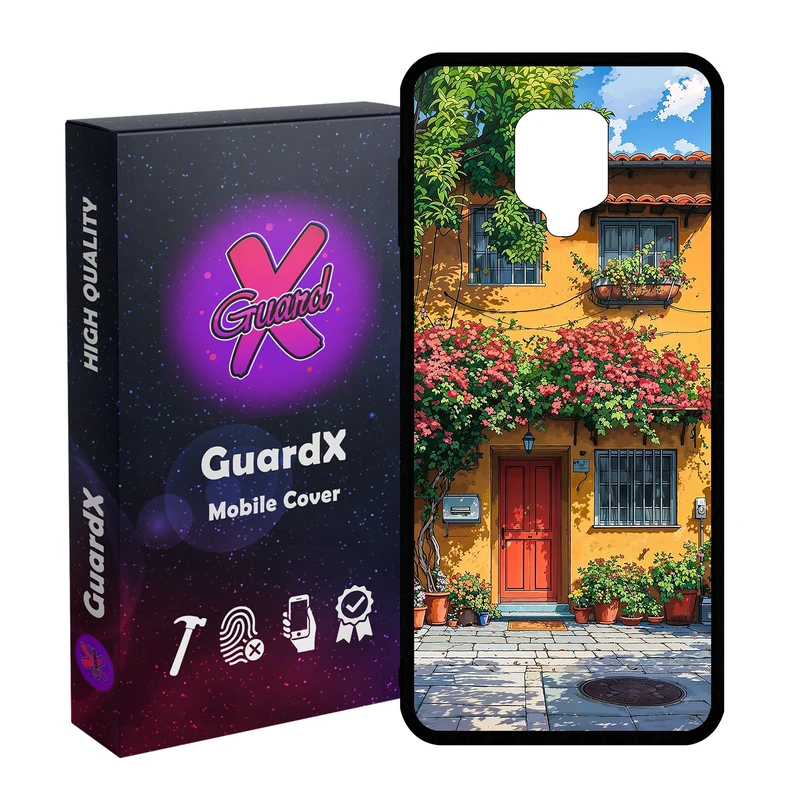 کاور گارد ایکس طرح ساختمان مدل Glass10747 مناسب برای گوشی موبایل شیائومی Redmi Note9 Pro/Note 9 Pro Max/Redmi Note 9S/MI Poco M2 Pro