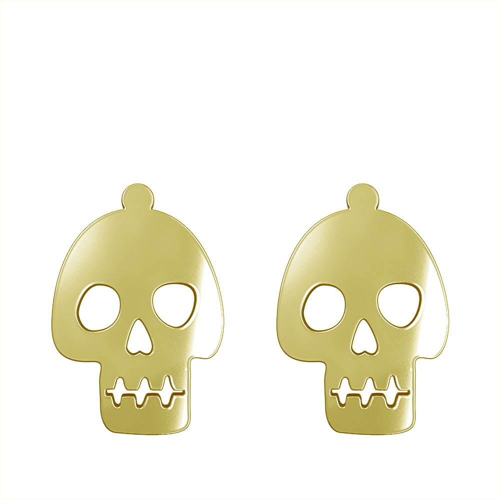 گوشواره طلا 18 عیار زنانه مدوپد مدل جمجمه کد GA1-15727