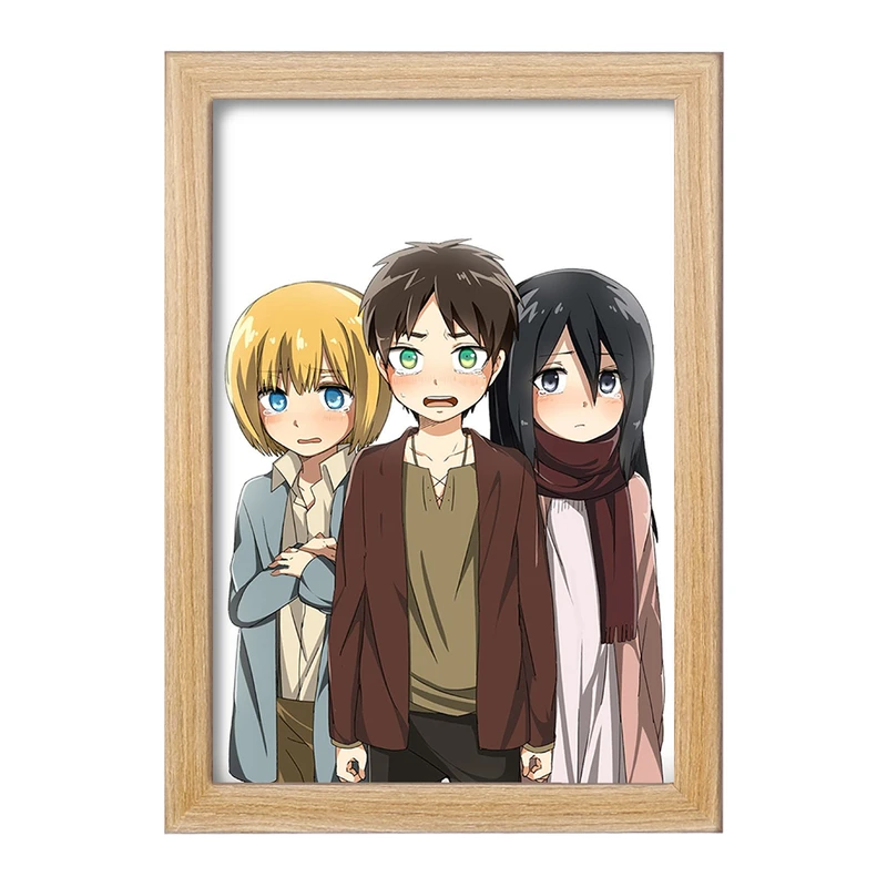 تابلو خندالو مدل ارن و میکاسا و ارمین انیمه اتک آن تایتان Attack on Titan  کد 11030