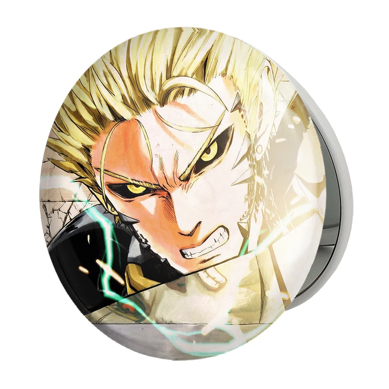آینه جیبی خندالو طرح جنوس انیمه مرد تک مشتی One Punch Man مدل تاشو کد 11349 