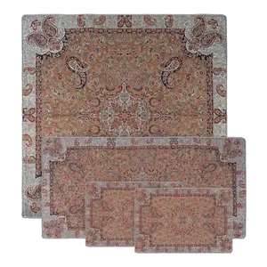 ست رومیزی ترمه 4 تکه طرح طوبی کد 303