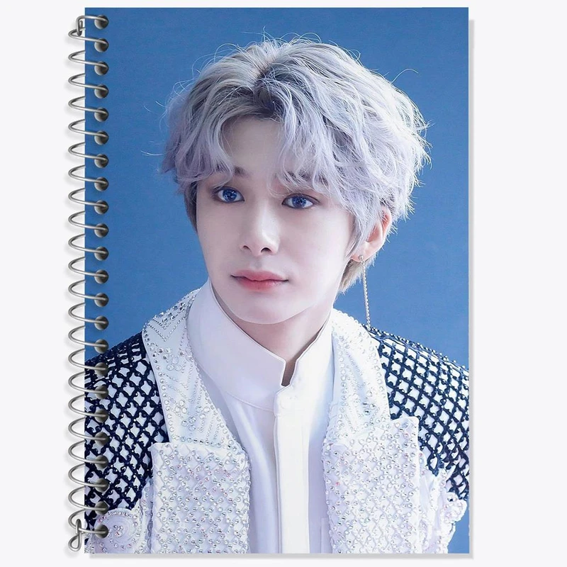 دفتر زبان 50 برگ خندالو مدل دو خط طرح هیونگ وون گروه مانستا اکس MONSTA X کد 21176