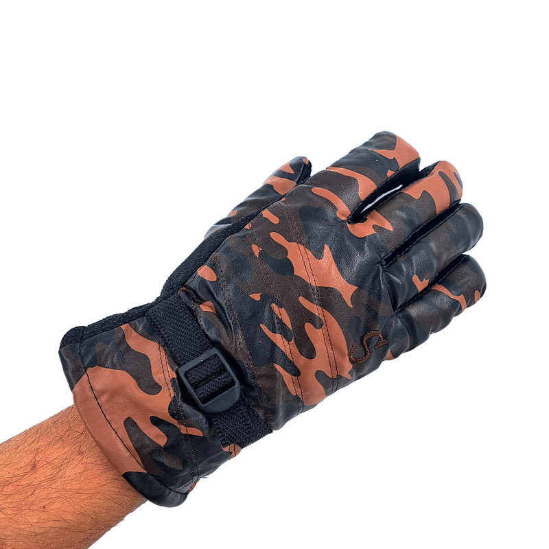 دستکش موتورسواری مدل چریکی طرح S کد 1017