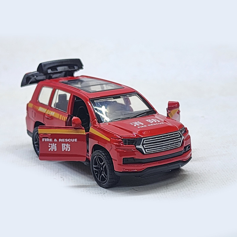 ماشین بازی مدل فلزی لندکروز آتش نشانی