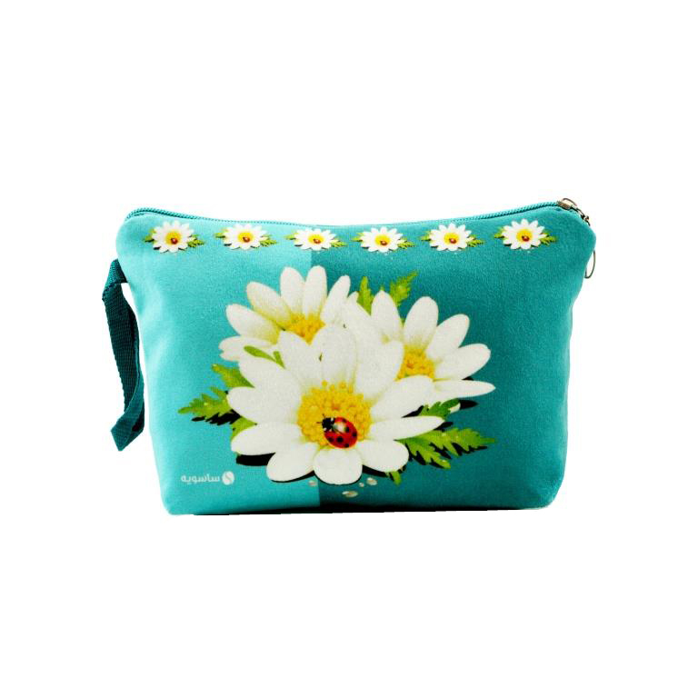 کیف لوازم آرایش دخترانه ساسویه مدل گل کد B 125
