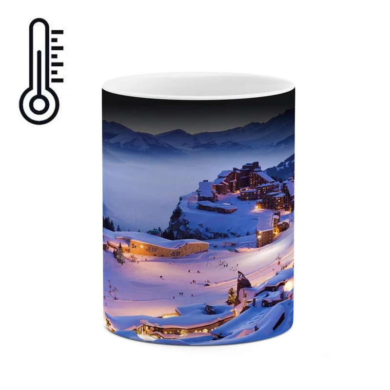 ماگ حرارتی کاکتی مدل منظره برفی کد mgh14964