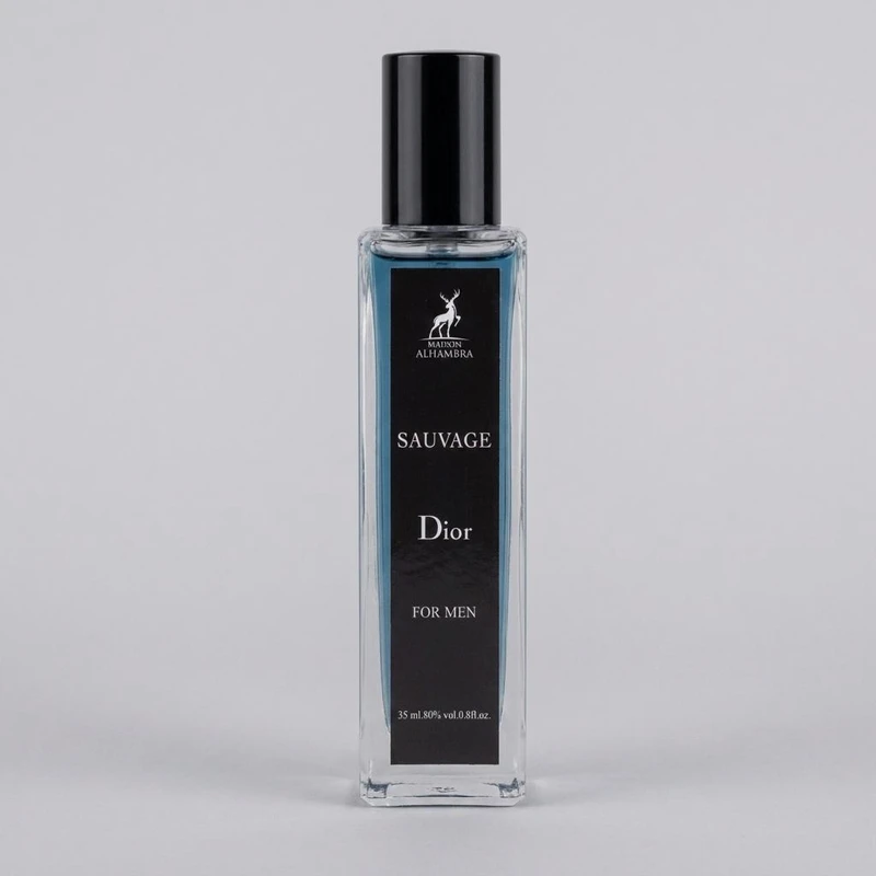 عطر جیبی مردانه الحمبرا مدل SUAVAGE DIOR  با رایحه تند حجم ۳۵ میلی لیتر