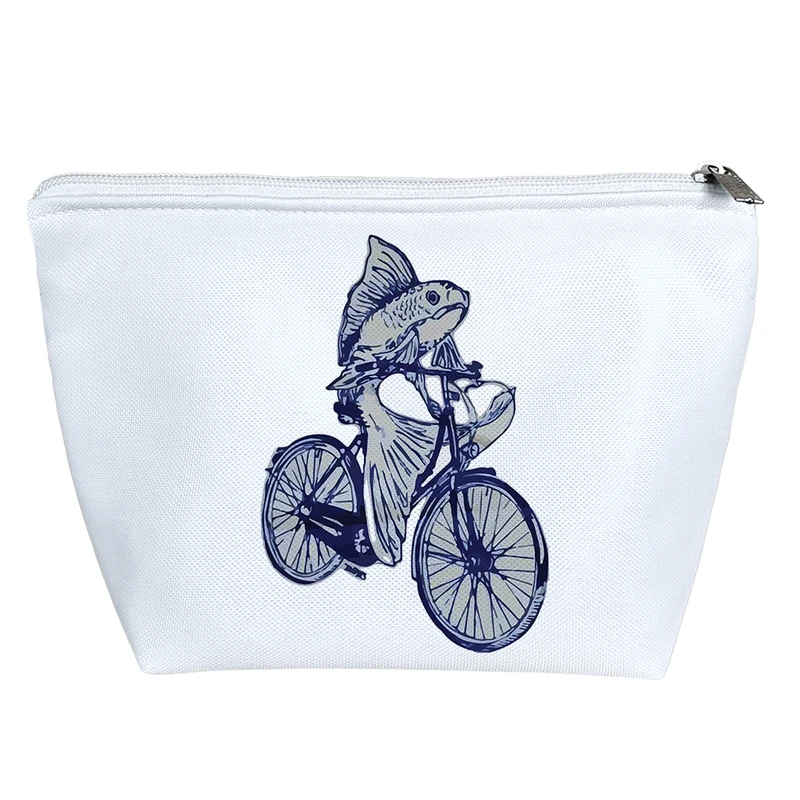 کیف لوازم آرایش دخترانه خندالو مدل ماهی دوچرخه سوار کد 9154