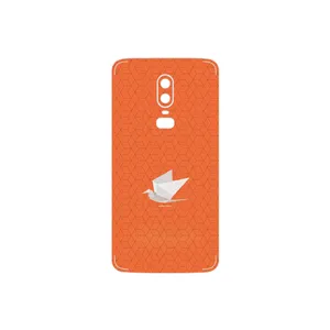MAHOOT Minimalist origami bird Cover Sticker for OnePlus 6