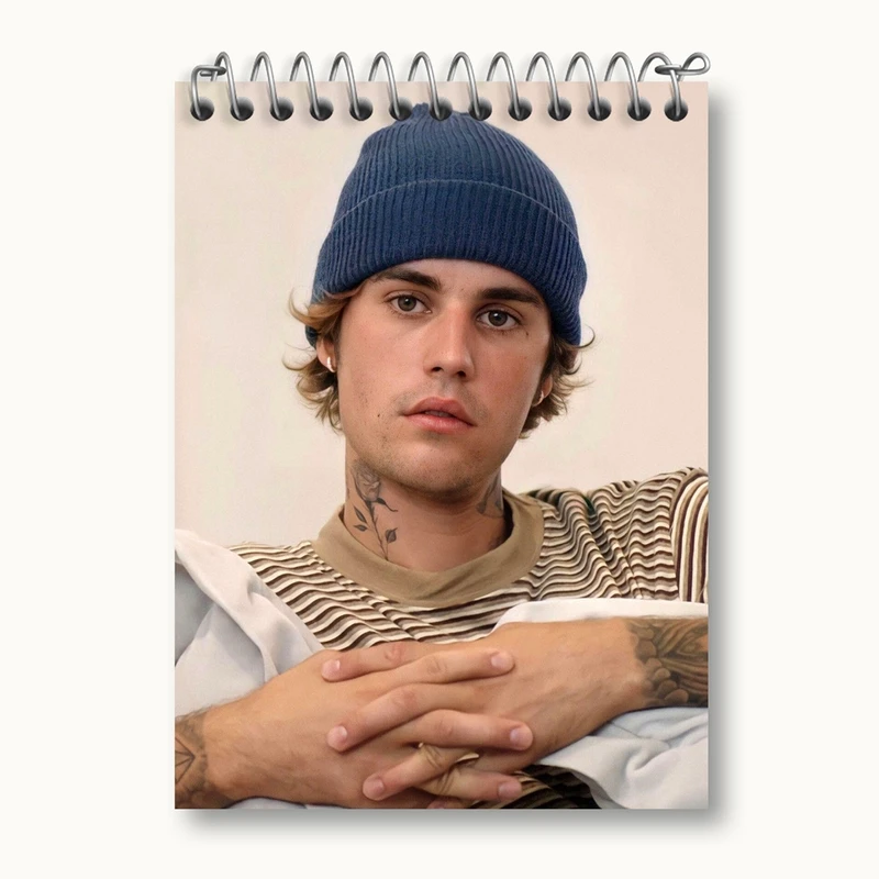 دفتر یادداشت 50 برگ خندالو مدل جاستین بیبر Justin Bieber کد 19022