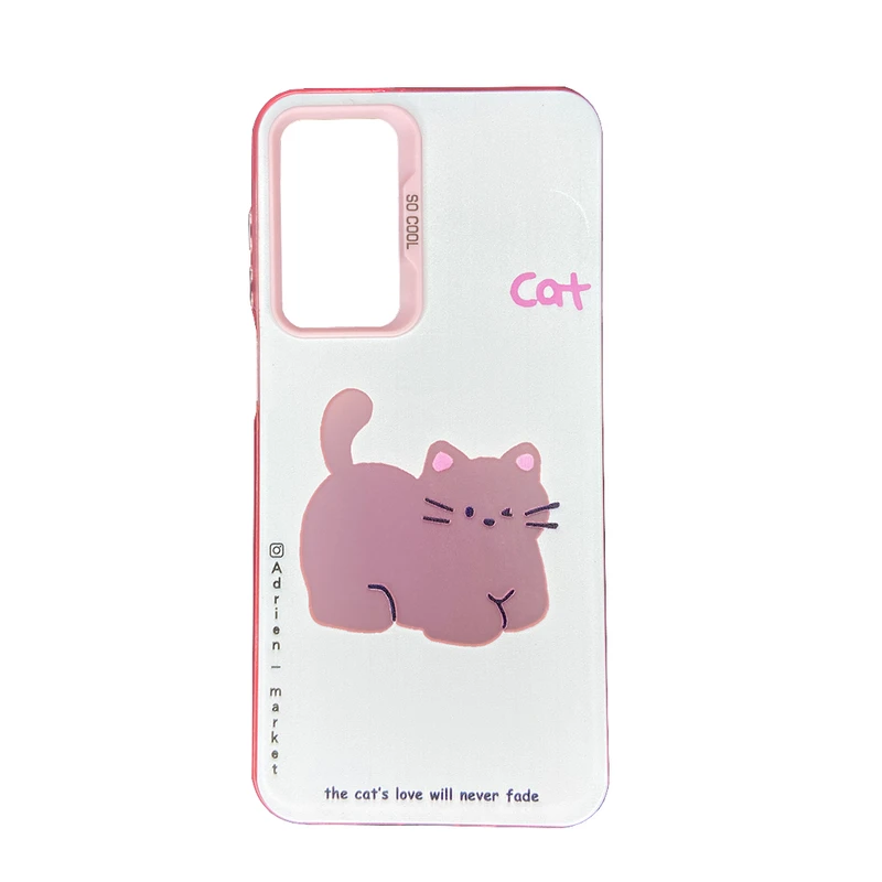کاور طرح گربه صورتی مدل SoCool مناسب برای گوشی موبایل سامسونگ Galaxy A55