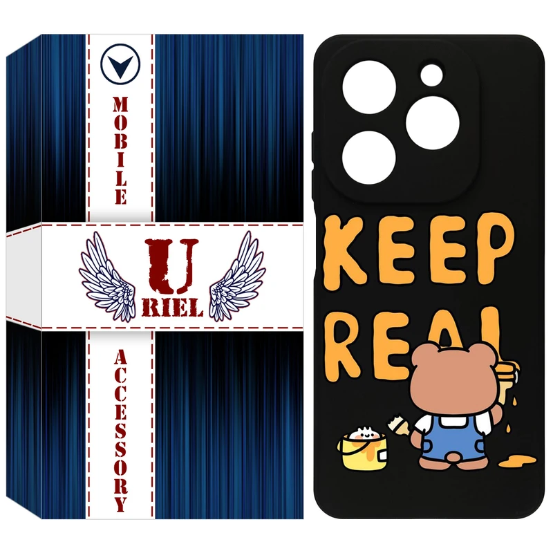 کاور یوریل مدل KSH کد 15 طرح خرس مناسب برای گوشی موبایل تکنو Spark 20 / Spark Go 2024