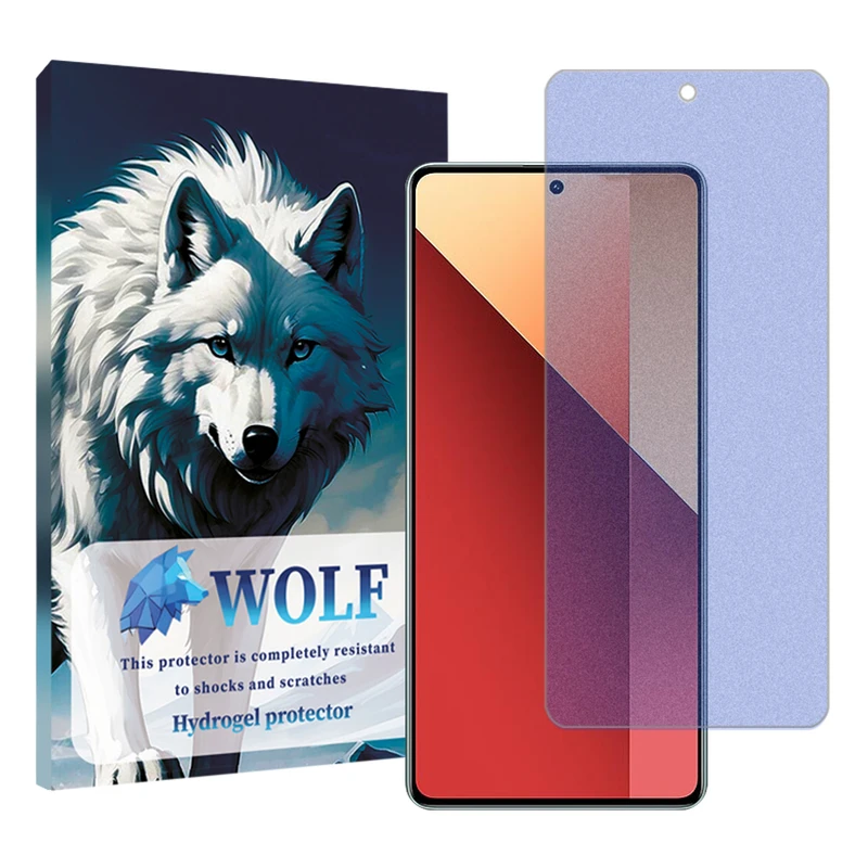 محافظ صفحه نمایش مات آنتی بلو ولف مناسب برای گوشی موبایل شیائومی Redmi Note 13 Pro