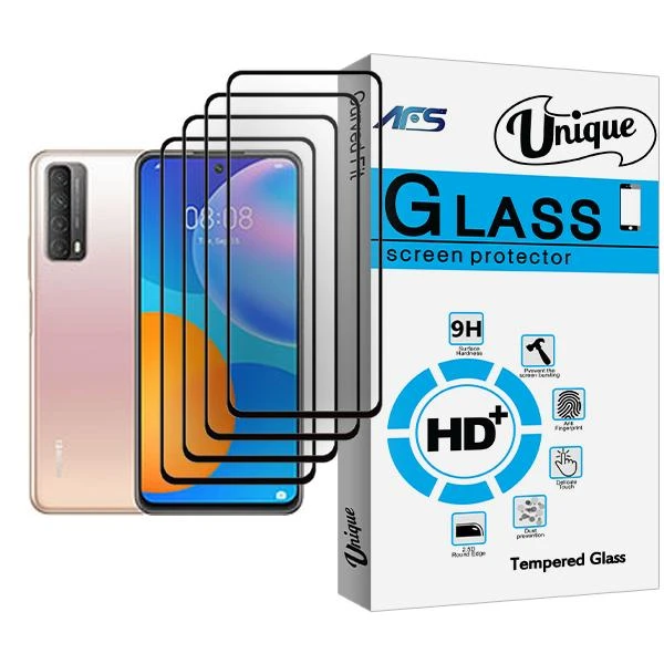 محافظ صفحه نمایش ای اف اس مدل Unique Glass MIX004 مناسب برای گوشی موبایل هوآوی Y7a بسته چهار عددی
