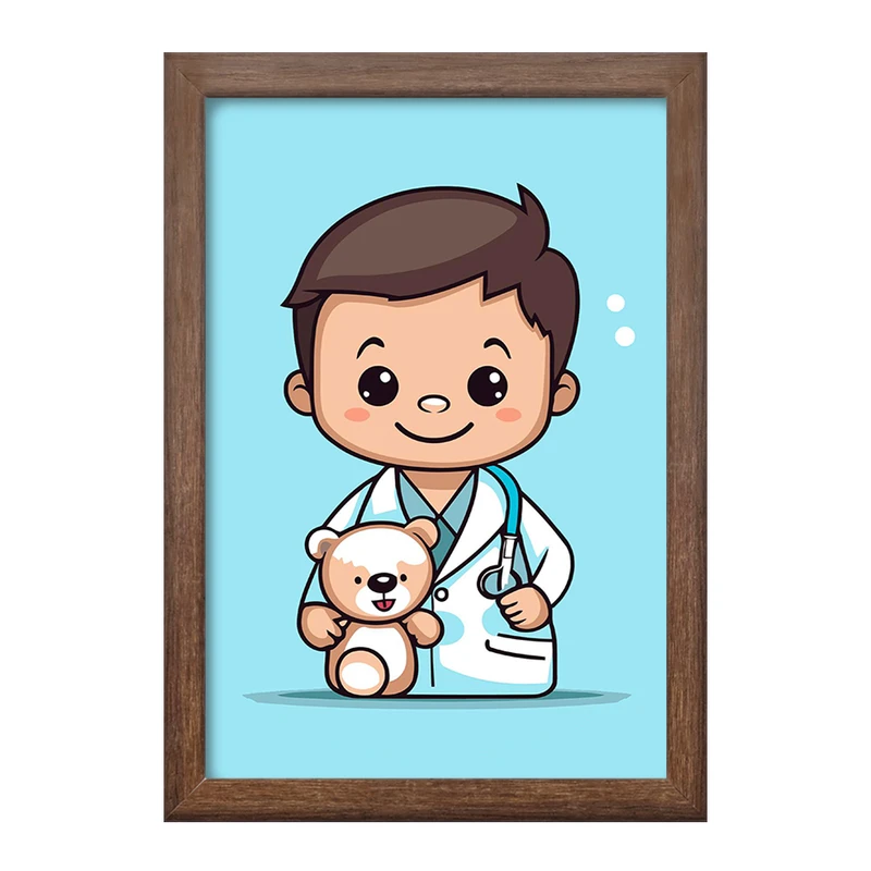 تابلو کودک خندالو مدل پزشک و پرستار کودکانه کد 36484