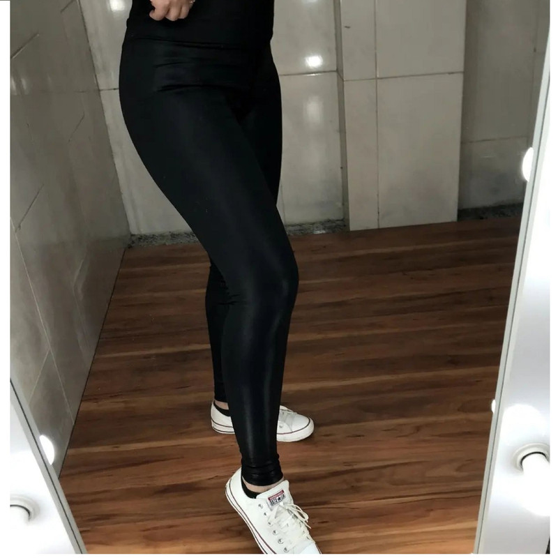 لگینگ زنانه زاشادو مدل چرمی شاین