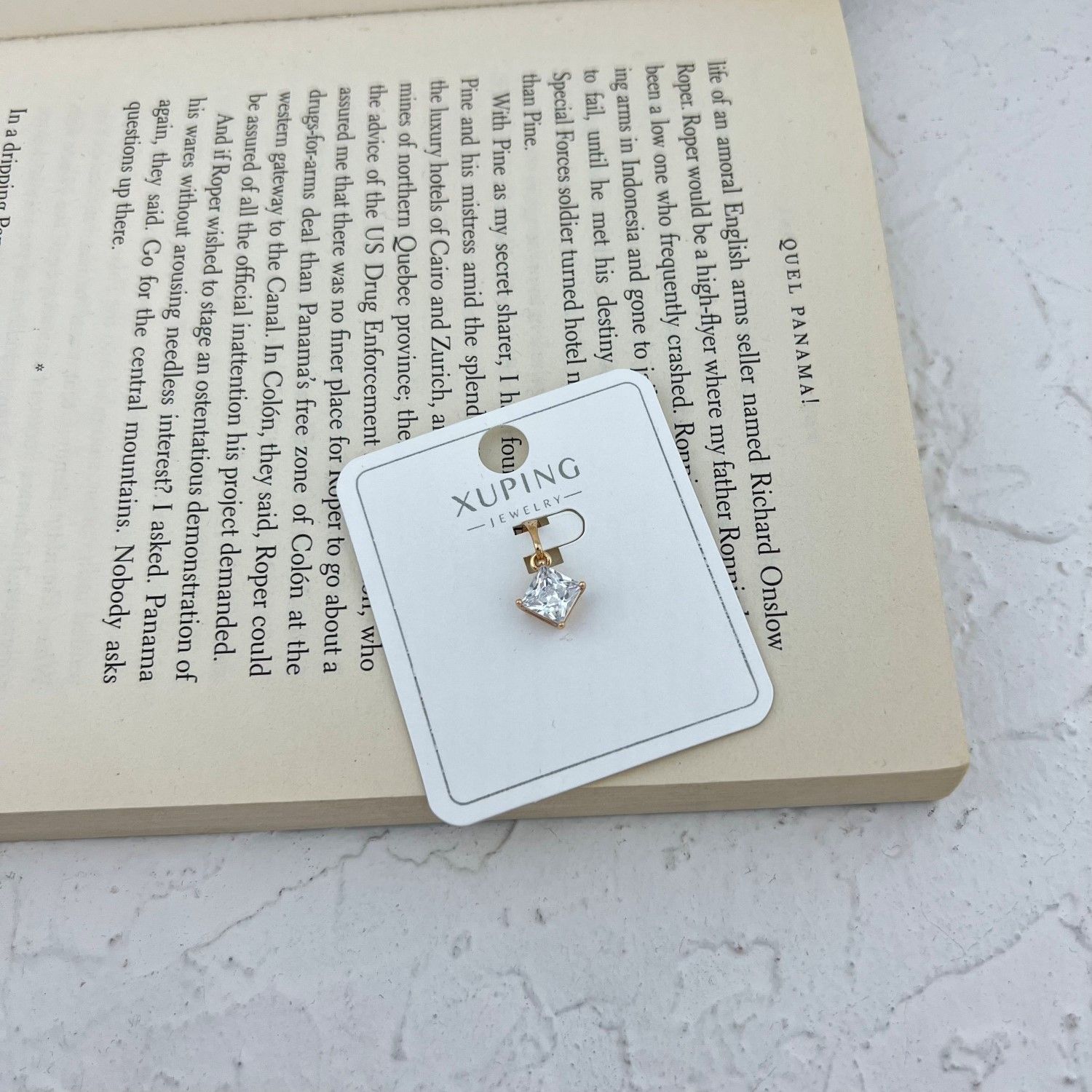آویز گردنبند زنانه ژوپینگ مدل مربع کد N4609 -  - 2