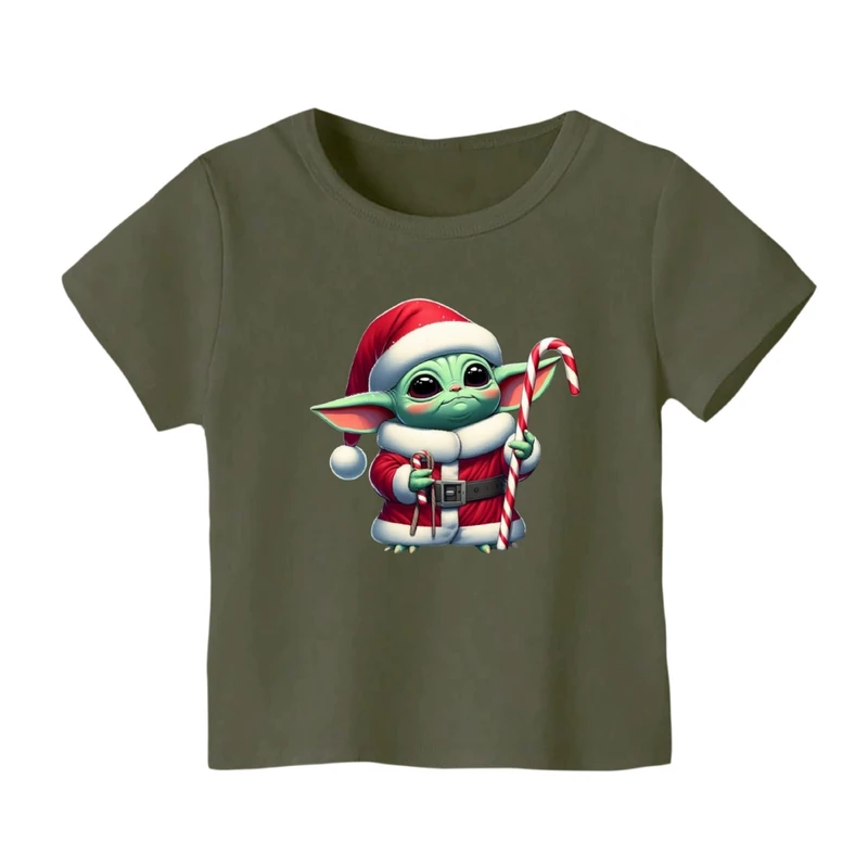 تی شرت آستین کوتاه بچگانه مدل بیبی یودا کریسمس کد 1