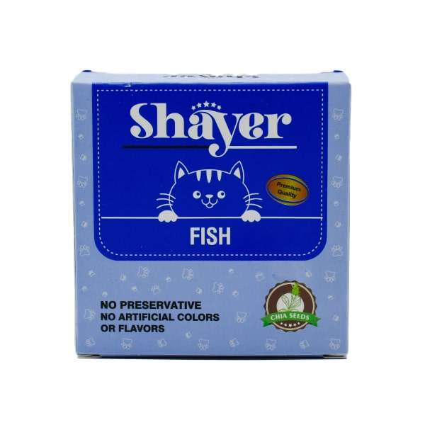 کنسرو غذای گربه شایر مدل Fish وزن 90 گرم بسته 24 عددی