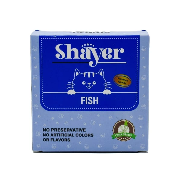 کنسرو غذای گربه شایر مدل Fish وزن 90 گرم بسته 24 عددی