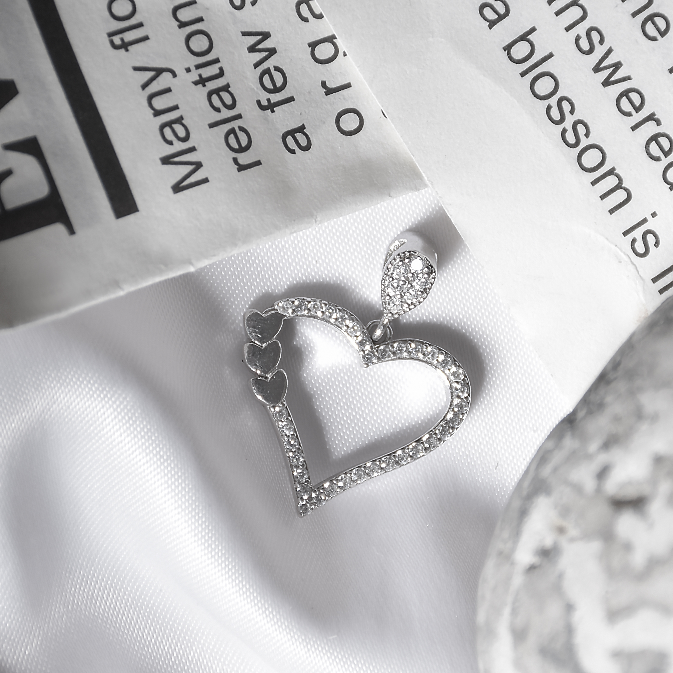 آویز گردنبند نقره زنانه نقره جات لطفی مدل قلب کد PNR06