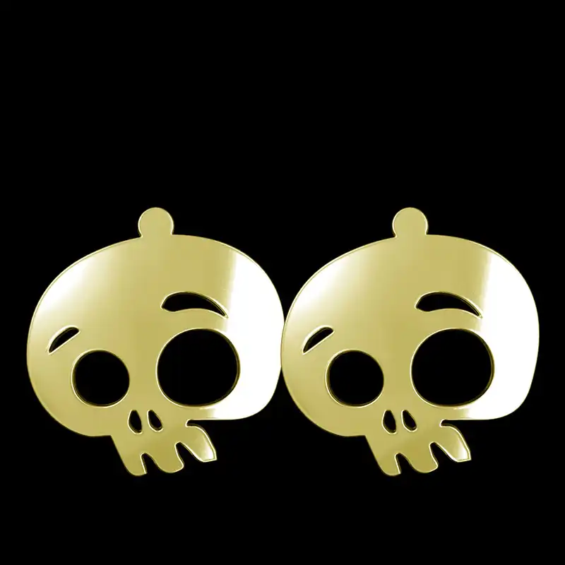 گوشواره طلا 18 عیار زنانه مدوپد مدل جمجمه کد GA1-15676