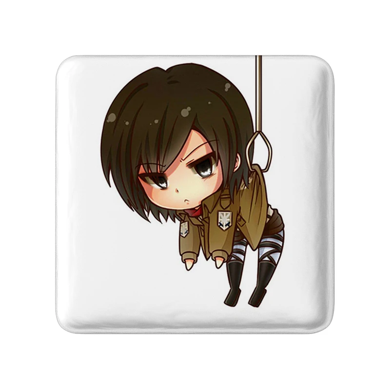 مگنت خندالو طرح میکاسا انیمه اتک آن تایتان Attack on Titan مدل مربعی کد 18561