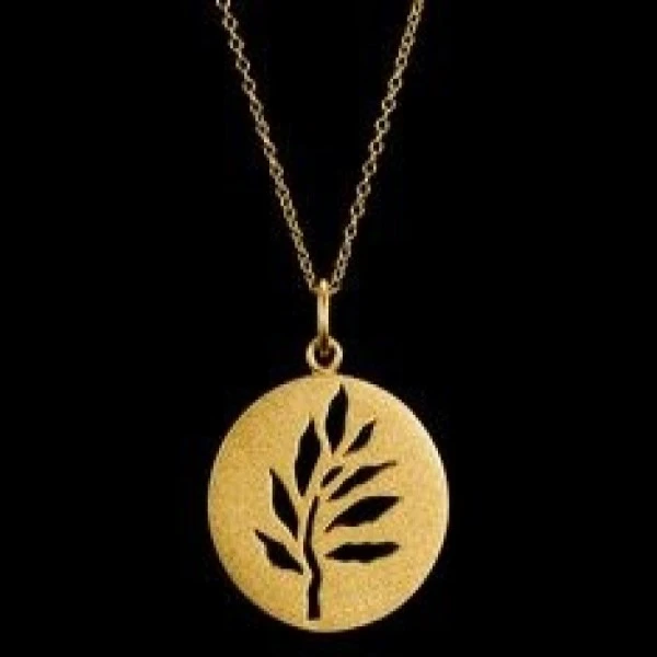 گردنبند طلا 18 عیار زنانه قیراط طرح برگ کد GH3127