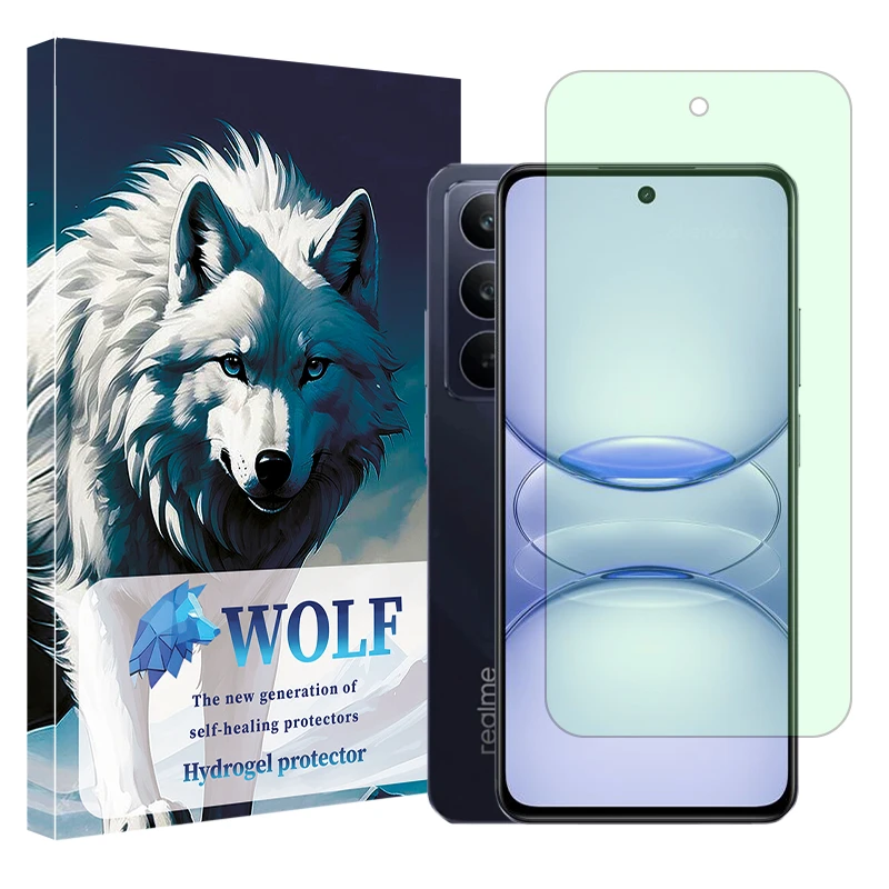 محافظ صفحه نمایش گرین لایت ولف مدل هیدروژلی مناسب برای گوشی موبایل ریلمی C75x