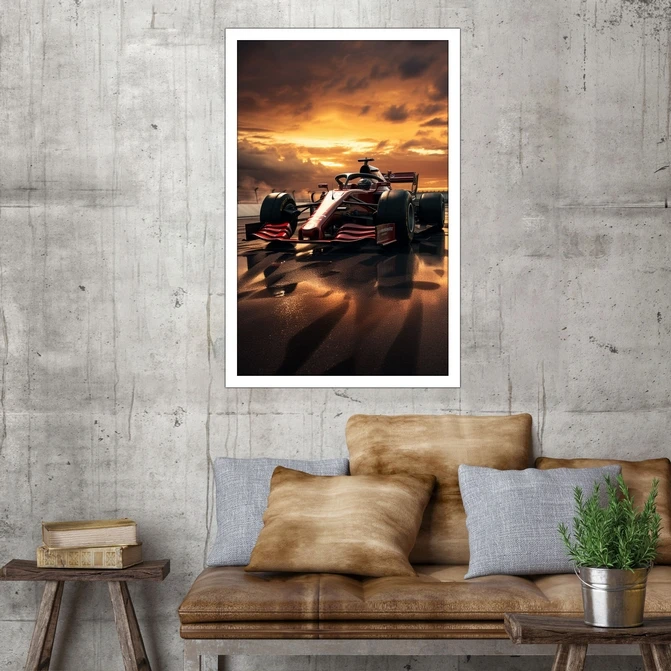 تابلو نوری بکلیت طرح ماشین مسابقه رالی مدل W-MID-17346