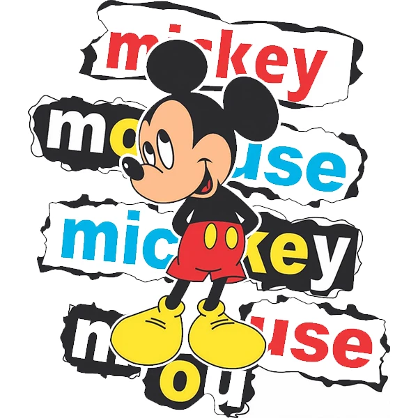 استیکر پارچه و لباس پاد آفرین طرح کارتونی میکی موس کد 5742