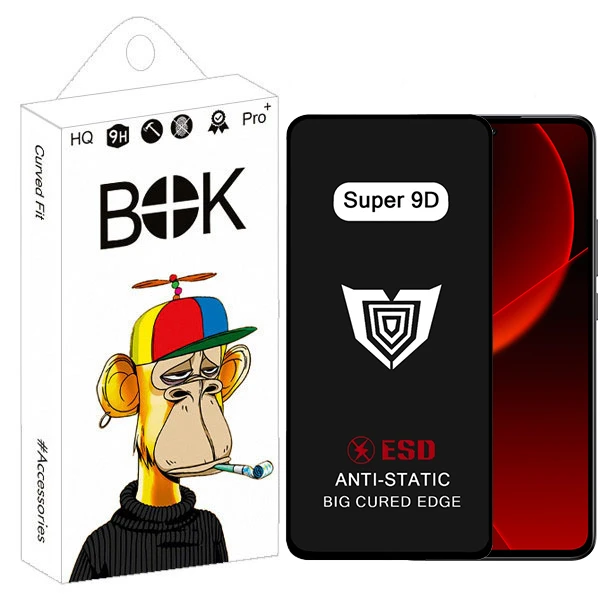 محافظ صفحه نمایش بوک مدل Super 9D View مناسب برای گوشی موبایل شیائومی mi 13t / redmi note 14 5g / k50 pro