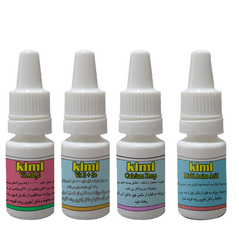 قطره تقویت نطفه پرندگان مدل کیمی کد 025 حجم 72 میلی لیتر مجموعه چهار عددی