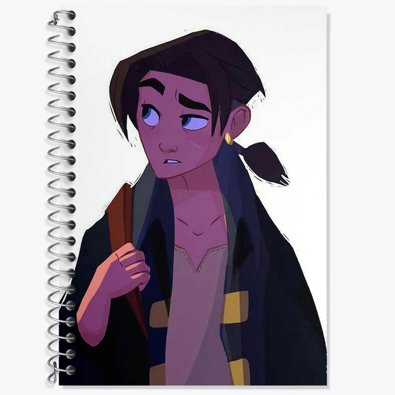 دفتر زبان 50 برگ خندالو مدل سه خط طرح انیمیشن سیاره گنج Treasure Planet کد 13765