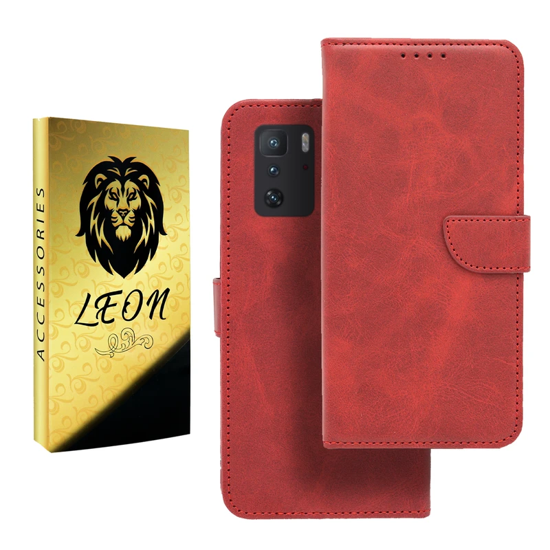 کیف کلاسوری لئون مدل Khoshi Yo مناسب برای گوشی موبایل شیائومی Redmi Note 10 Pro 5G