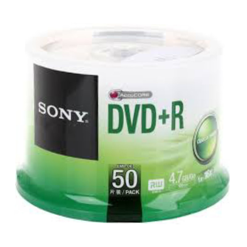 دی وی دی خام سونی مدل DVD+R بسته 50 عددی