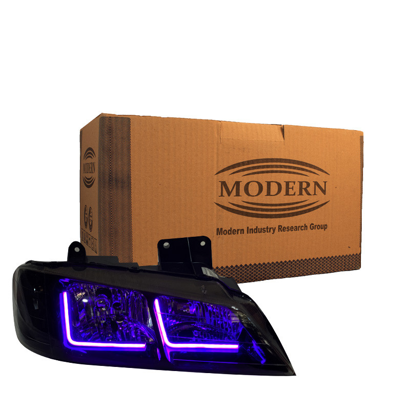 چراغ جلو خودرو گروه پژوهش صنعت مدرن مدل Neon-L-Purp مناسب برای پژو پارس بسته دو عددی