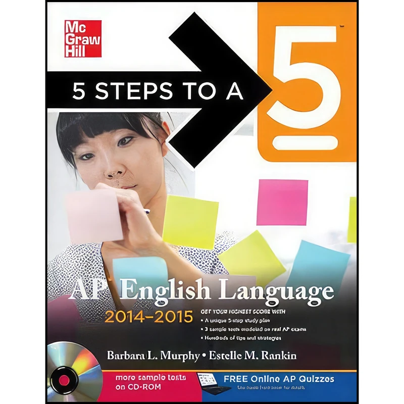 کتاب 5 Steps to a 5 AP English Language with CD-ROM, 2014-2015 Edition اثر Barbara Murphy and Estelle Rankin انتشارات McGraw-Hill