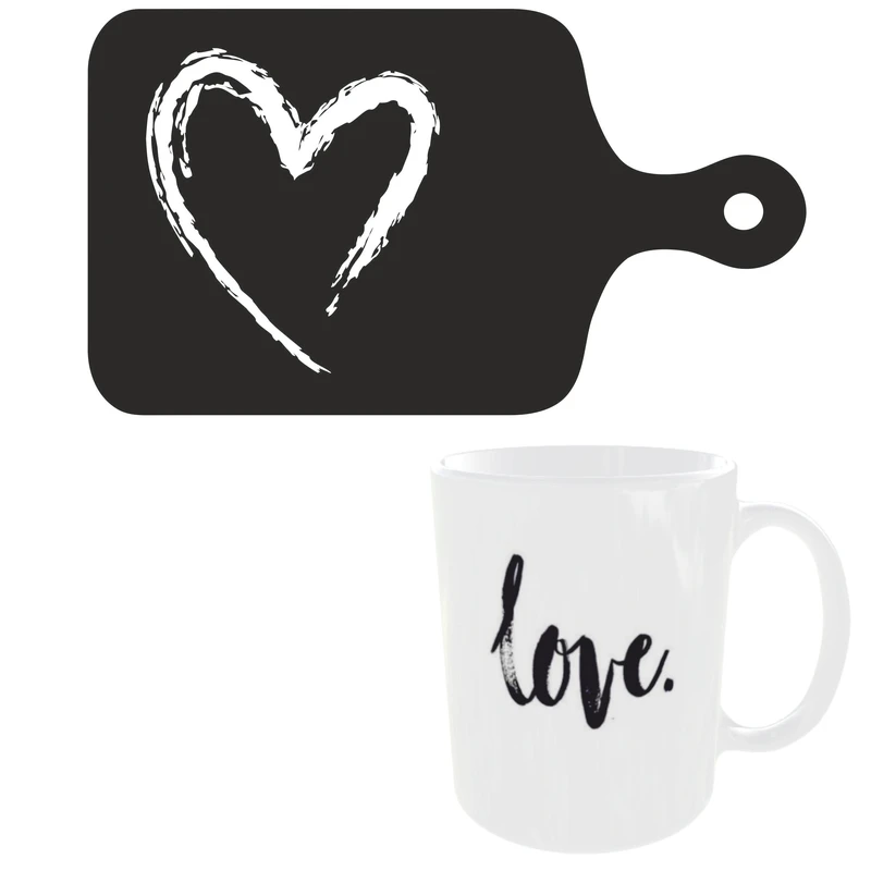 ماگ مدل عشق به همراه زیرلیوانی 